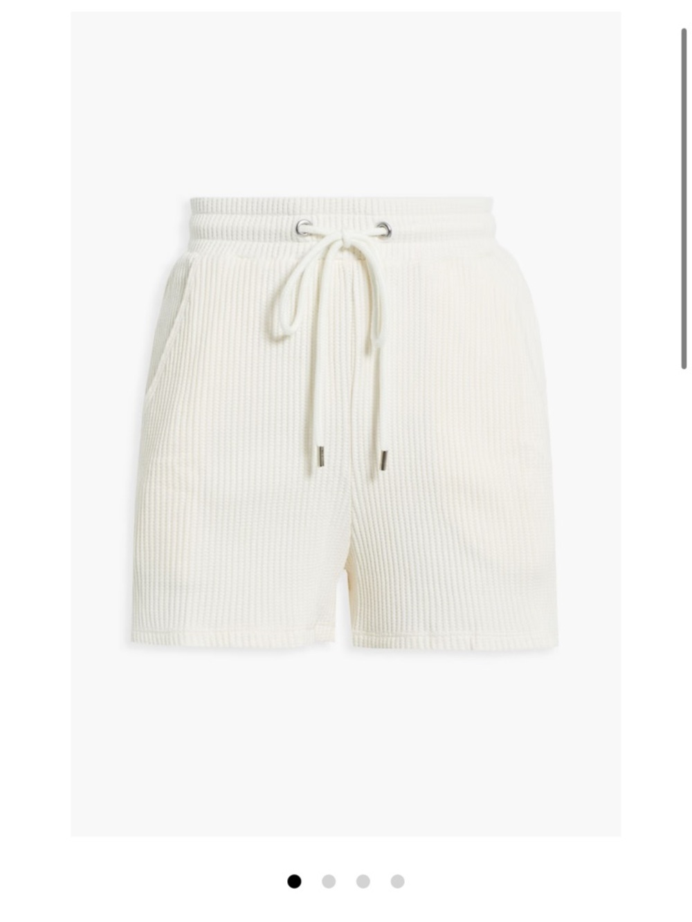 THE RANGE Waffle knit cotton blend shorts Ecru Cream Sz XS NEW - Picture 10 of 12